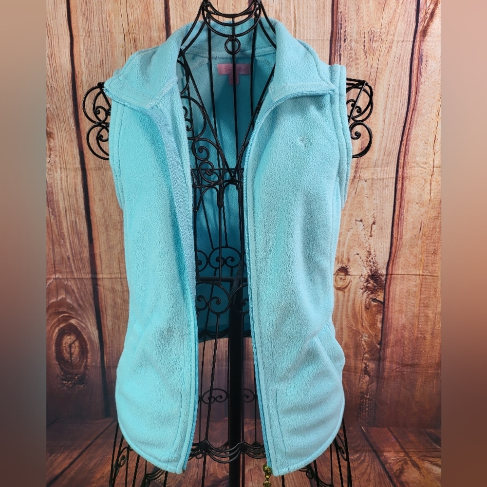 😎2 for 30. LILLY PULITZER Woman's X-Small Light Blue vest ALL SEASON
